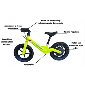 Bicicleta de aprendizaje E-Balance Eléctrica