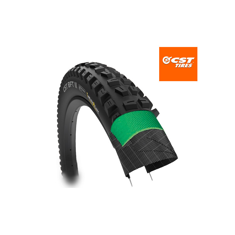 Neumatico CST Endurance BFT II, 29x2.60 Tubeless, Doble Compuesto,60 TPI Black.